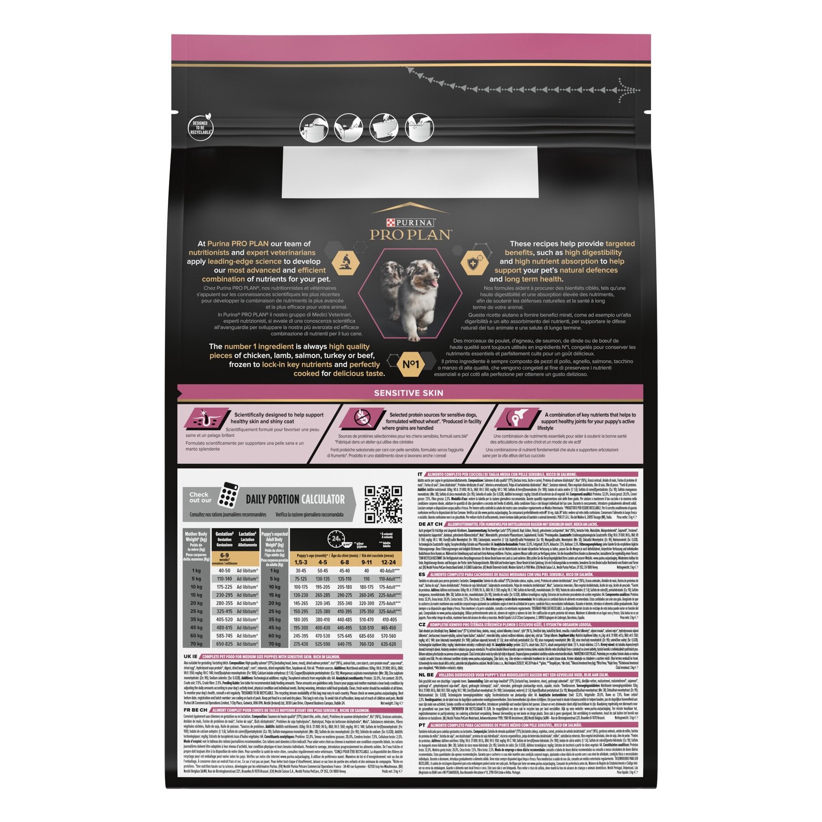 Proplan Orta Irk Yavru Köpek Somonlu Mama 3 Kg